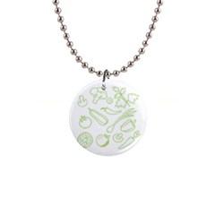 Green Vegetables Button Necklaces