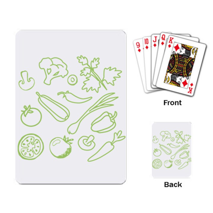 Green Vegetables Playing Card