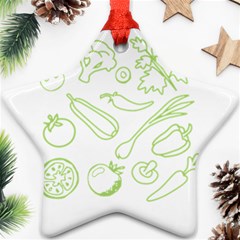 Green Vegetables Star Ornament (two Sides) 