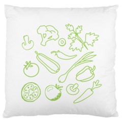 Green Vegetables Standard Flano Cushion Cases (one Side) 