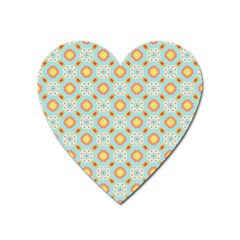 Cute Seamless Tile Pattern Gifts Heart Magnet