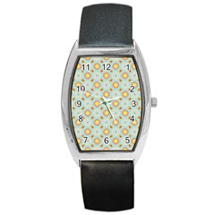 Cute Seamless Tile Pattern Gifts Barrel Metal Watches