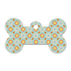 Cute Seamless Tile Pattern Gifts Dog Tag Bone (one Side)