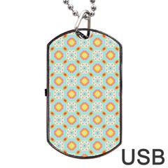 Cute Seamless Tile Pattern Gifts Dog Tag Usb Flash (one Side)