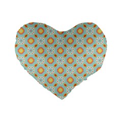 Cute Seamless Tile Pattern Gifts Standard 16  Premium Heart Shape Cushions