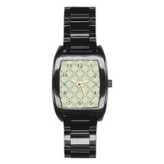 Cute Seamless Tile Pattern Gifts Stainless Steel Barrel Watch