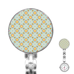 Cute Seamless Tile Pattern Gifts Stainless Steel Nurses Watches