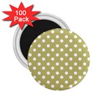 Lime Green Polka Dots 2.25  Magnets (100 pack)  Front