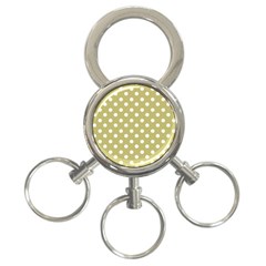 Lime Green Polka Dots 3-ring Key Chains by GardenOfOphir