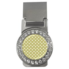 Lime Green Polka Dots Money Clips (cz)  by GardenOfOphir