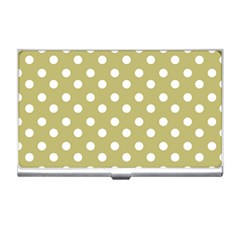 Lime Green Polka Dots Business Card Holders