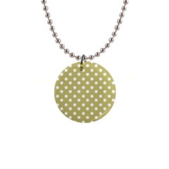 Lime Green Polka Dots Button Necklaces by GardenOfOphir