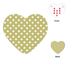 Lime Green Polka Dots Playing Cards (heart)  by GardenOfOphir