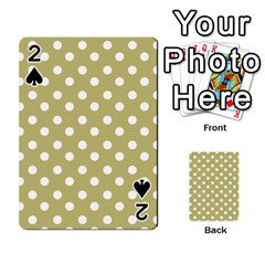 Lime Green Polka Dots Playing Cards 54 Designs  by GardenOfOphir