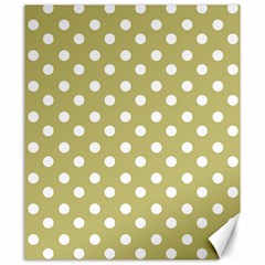 Lime Green Polka Dots Canvas 20  X 24   by GardenOfOphir