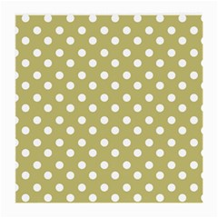 Lime Green Polka Dots Medium Glasses Cloth (2-side) by GardenOfOphir