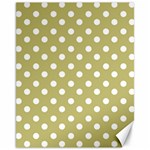 Lime Green Polka Dots Canvas 11  x 14   10.95 x13.48  Canvas - 1