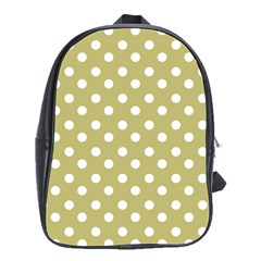 Lime Green Polka Dots School Bags(large) 