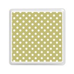 Lime Green Polka Dots Memory Card Reader (Square)  Front