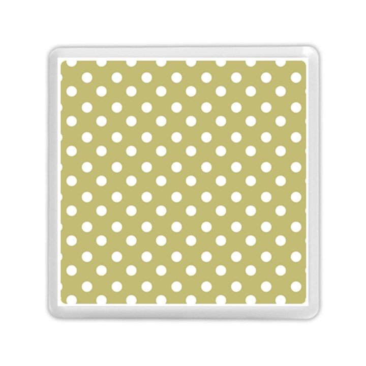 Lime Green Polka Dots Memory Card Reader (Square) 