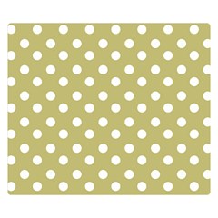 Lime Green Polka Dots Double Sided Flano Blanket (small) 