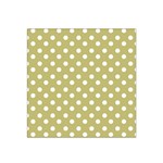 Lime Green Polka Dots Satin Bandana Scarf Front