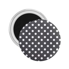 Gray Polka Dots 2 25  Magnets