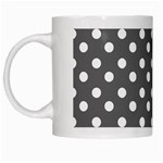 Gray Polka Dots White Mugs Left