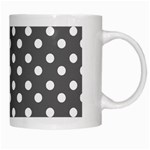 Gray Polka Dots White Mugs Right