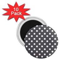 Gray Polka Dots 1 75  Magnets (10 Pack) 