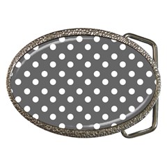 Gray Polka Dots Belt Buckles