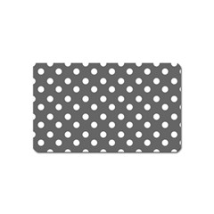 Gray Polka Dots Magnet (name Card)