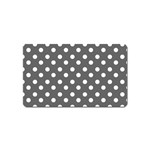 Gray Polka Dots Magnet (Name Card) Front