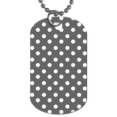 Gray Polka Dots Dog Tag (two Sides)