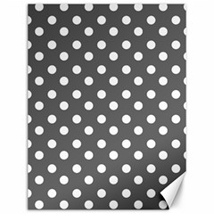 Gray Polka Dots Canvas 12  X 16  