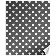 Gray Polka Dots Canvas 16  X 20  