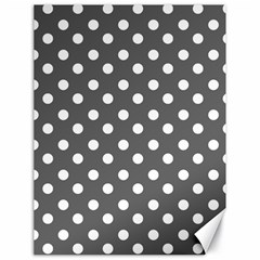 Gray Polka Dots Canvas 18  X 24  