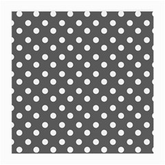 Gray Polka Dots Medium Glasses Cloth by GardenOfOphir