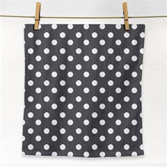 Gray Polka Dots Face Towel