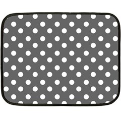 Gray Polka Dots Fleece Blanket (mini)