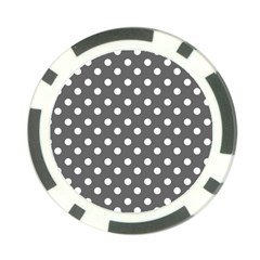 Gray Polka Dots Poker Chip Card Guards (10 Pack) 