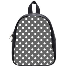 Gray Polka Dots School Bags (small) 