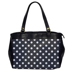 Gray Polka Dots Office Handbags