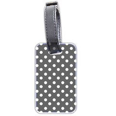 Gray Polka Dots Luggage Tags (two Sides)