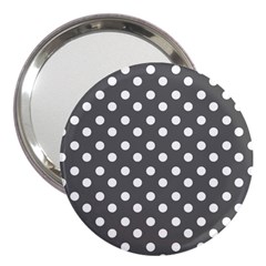 Gray Polka Dots 3  Handbag Mirrors