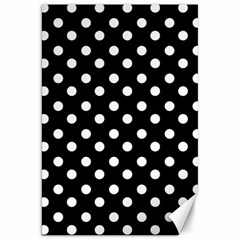 Black And White Polka Dots Canvas 20  X 30  