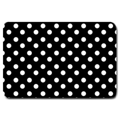 Black And White Polka Dots Large Doormat 