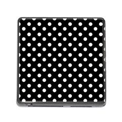 Black And White Polka Dots Memory Card Reader (square)