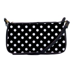 Black And White Polka Dots Shoulder Clutch Bags