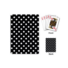 Black And White Polka Dots Playing Cards (mini) 